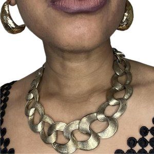 Gold Tone Chain Link Necklace